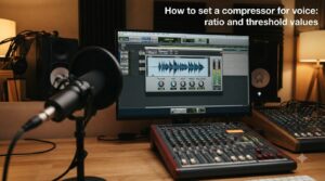 How to set a compressor for voice: ratio and threshold values