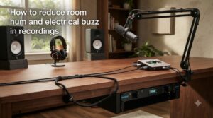 How to reduce room hum and electrical buzz in recordings