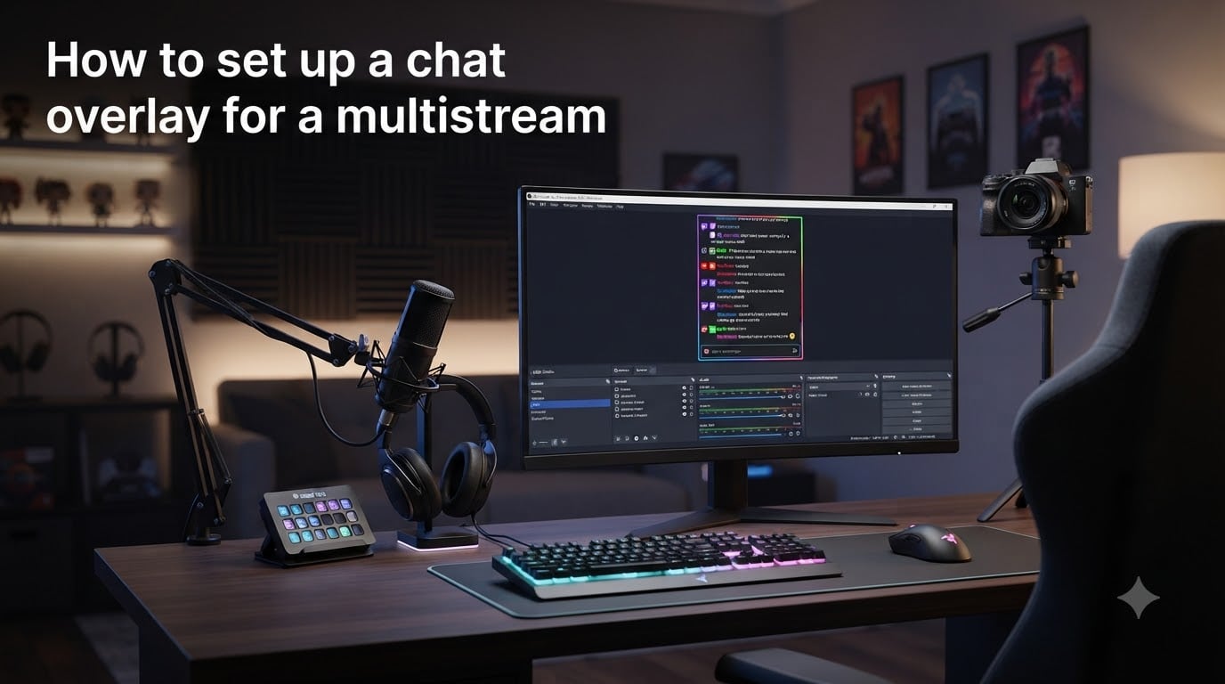 How to set up a chat overlay for a multistream