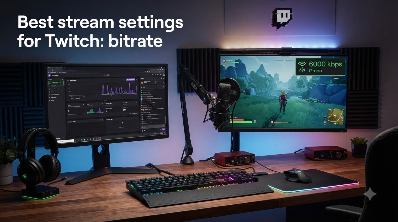 Best stream settings for Twitch: bitrate