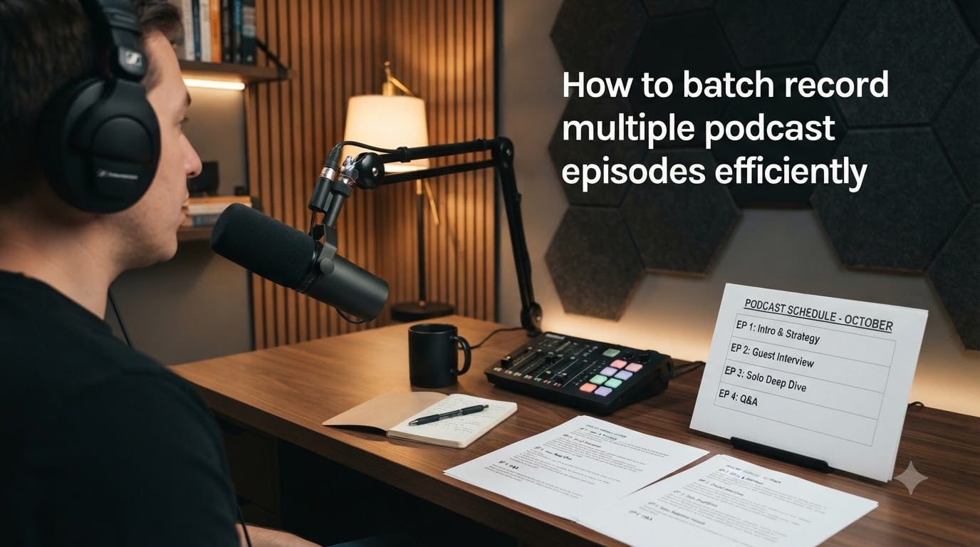 How to batch record multiple podcast episodes efficiently