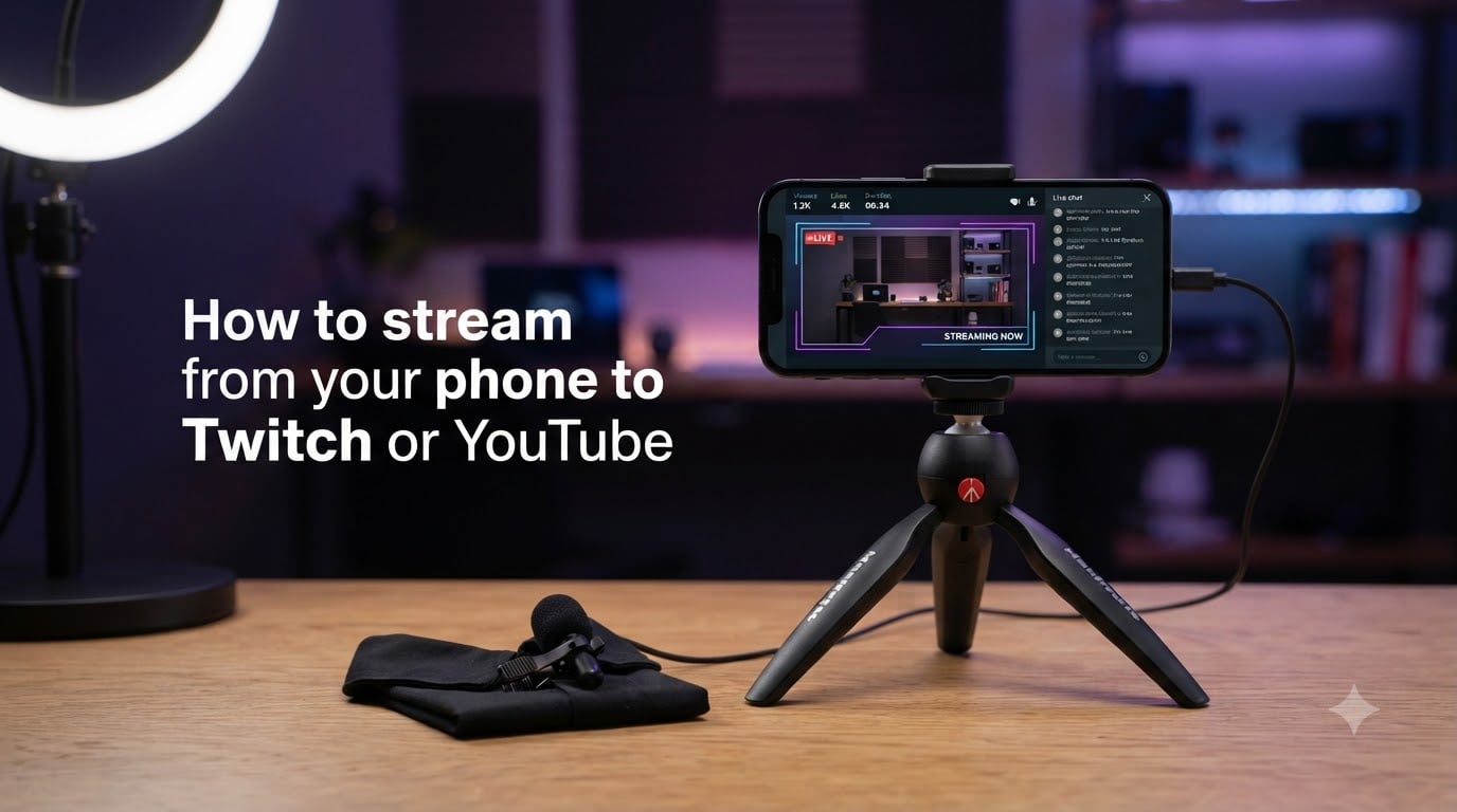 How to stream from your phone to Twitch or YouTube