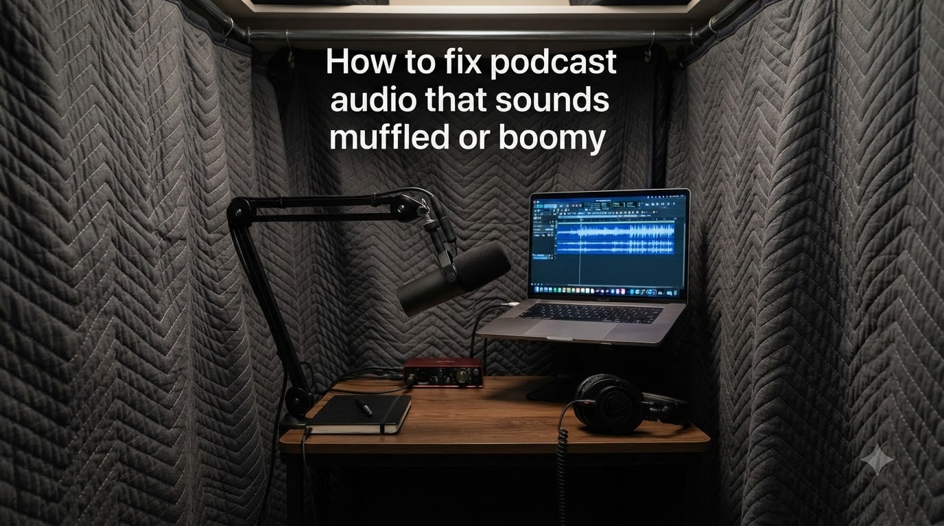 How to fix podcast audio that sounds muffled or boomy