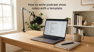 How to write podcast show notes with a template