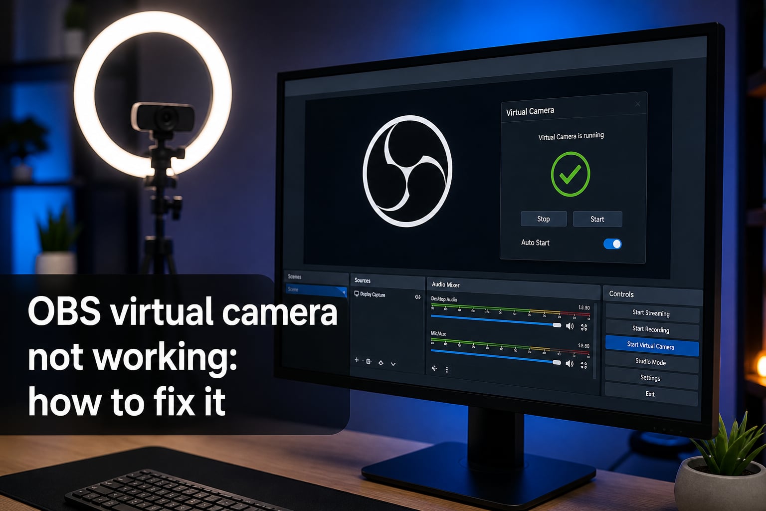 OBS virtual camera not working: how to fix it