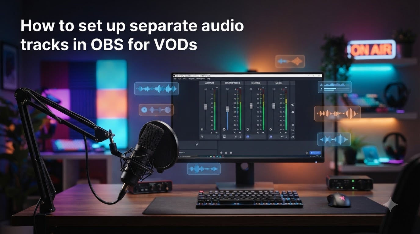 How to set up separate audio tracks in OBS for VODs