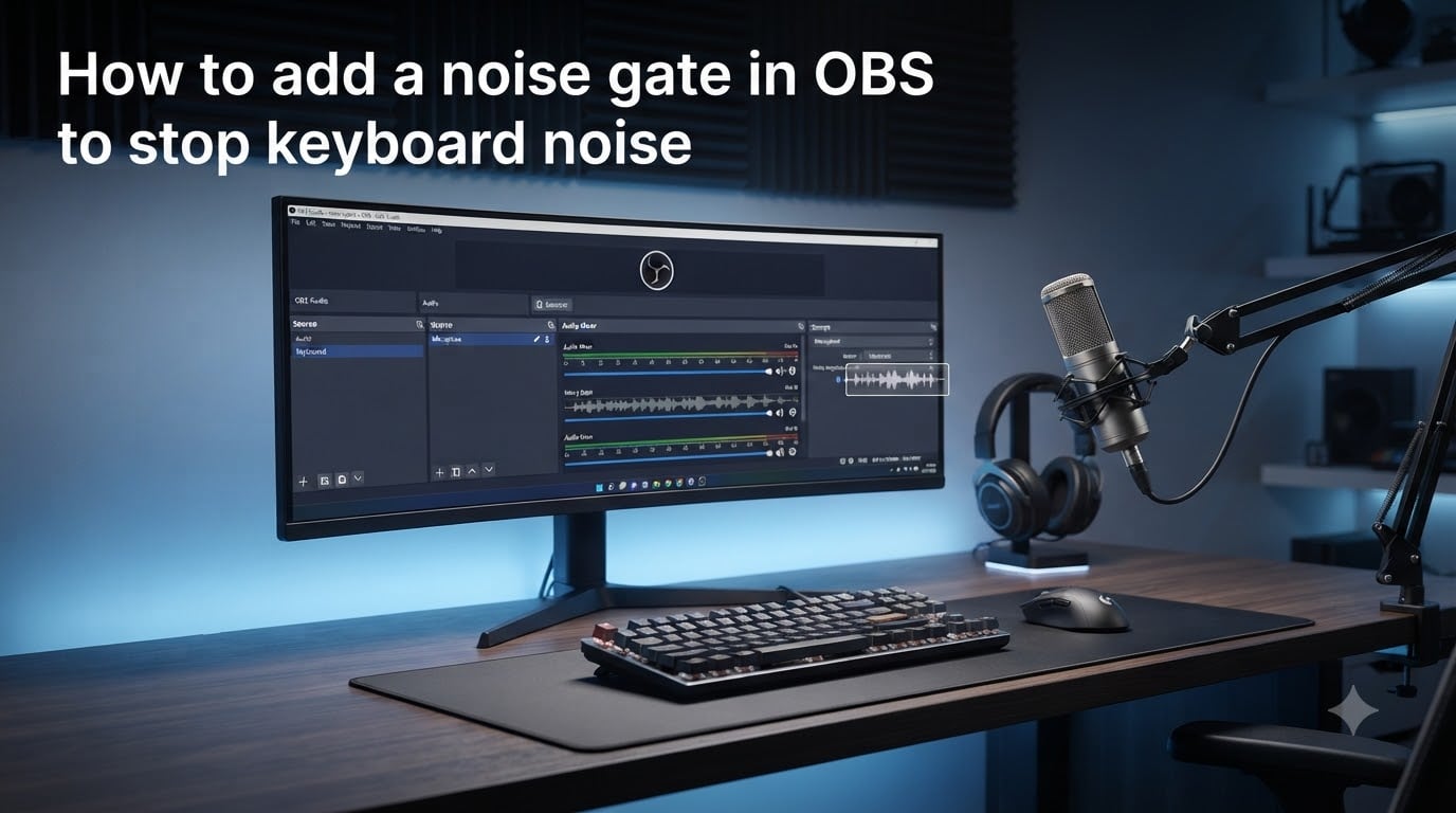 How to add a noise gate in OBS to stop keyboard noise