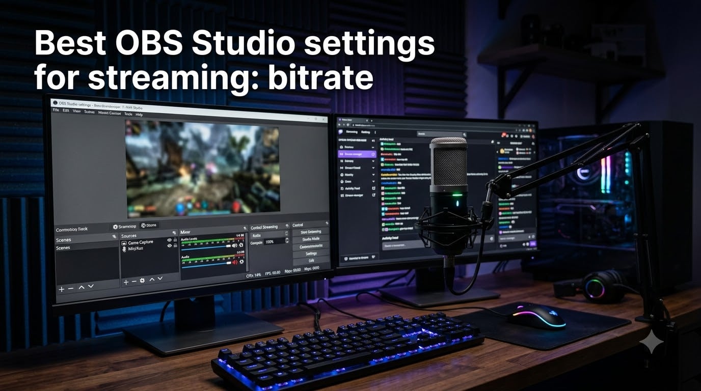 Best OBS Studio settings for streaming: bitrate