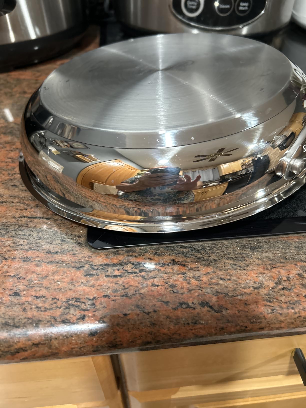 Cuisinart 8-Inch Open Skillet, Stainless Steel Skillet, Large Kitchen Pan, Dishwasher Safe, Compatible with Induction, Electric, Gas Cooktops, Oven Safe Saucepan, Cool Grip Handles customer photo 1