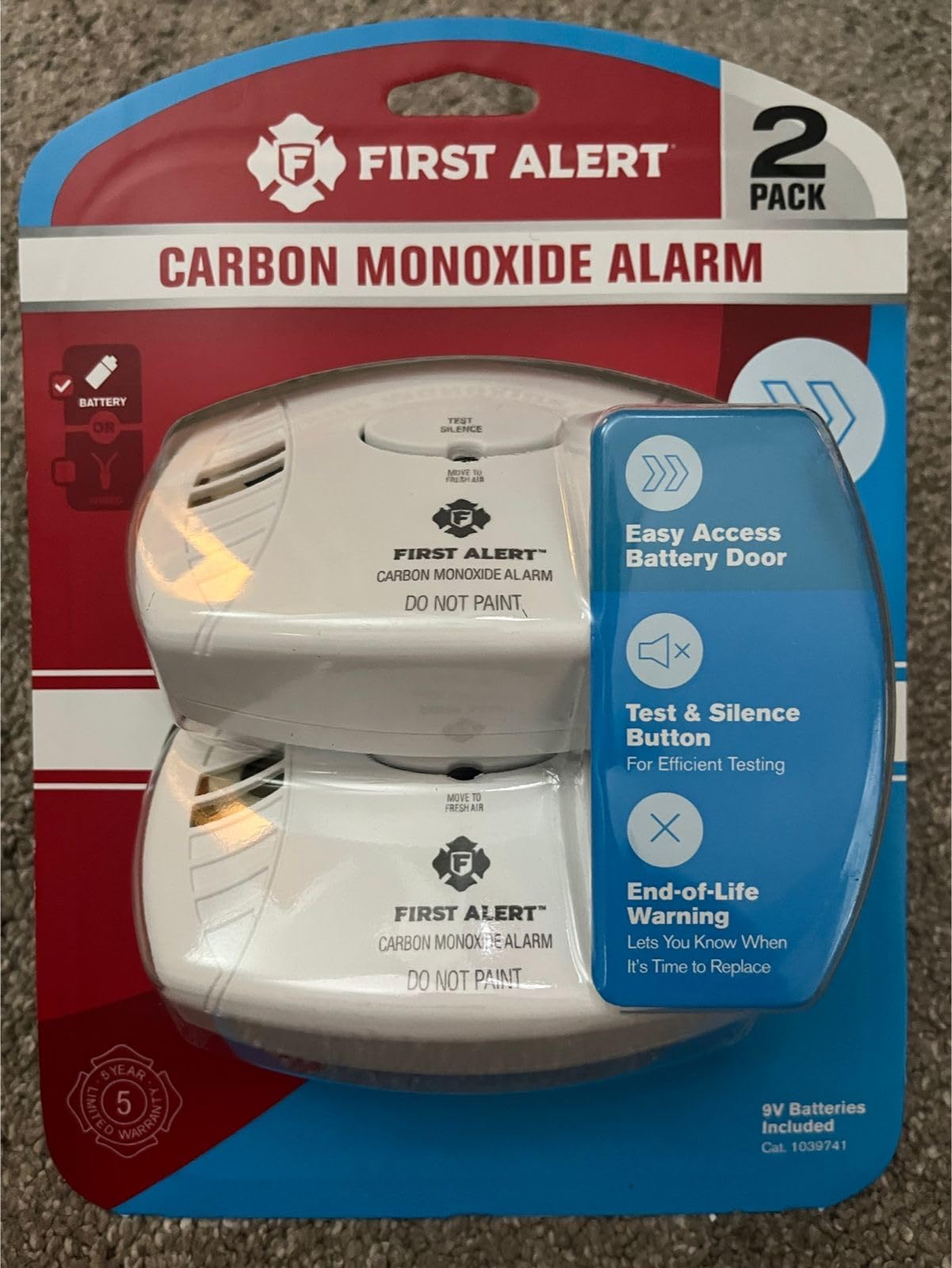 First Alert CO400 Carbon Monoxide (CO) Detector, Battery Operated Alarm, 1-Pack customer photo 2