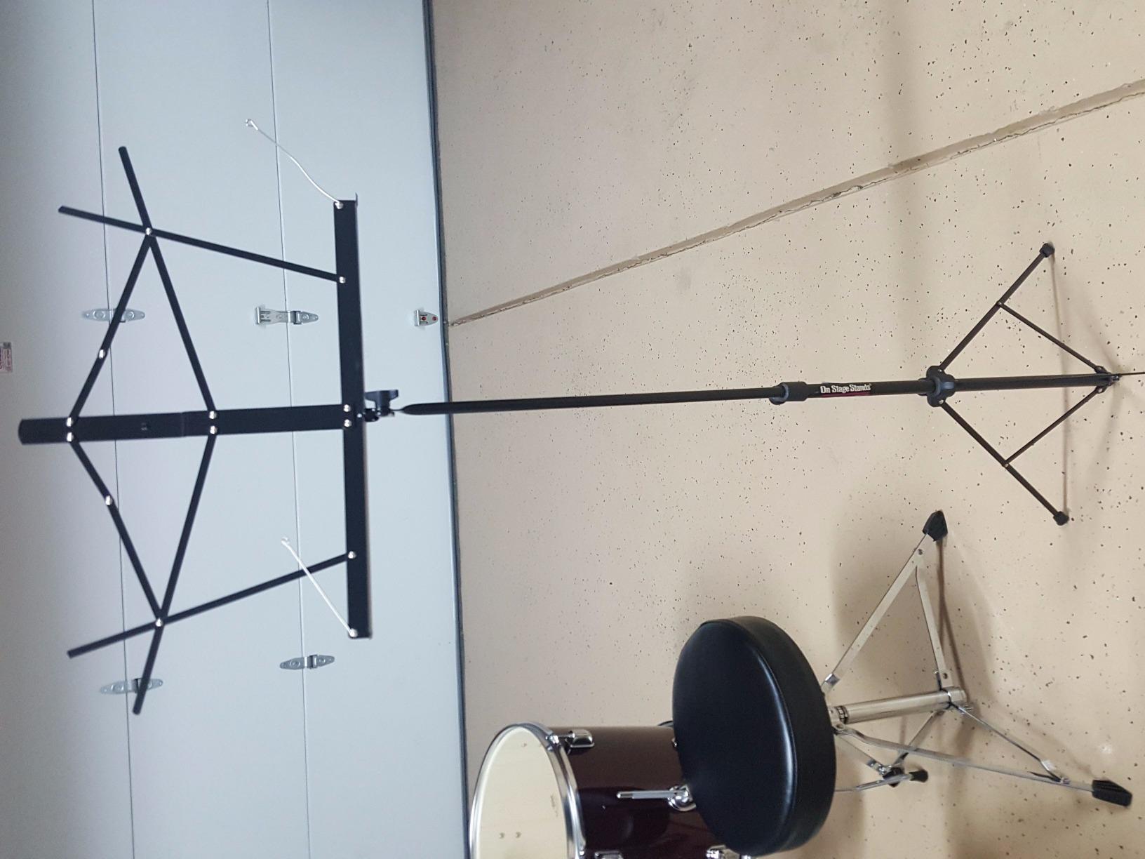 On-Stage SM7122NB Compact Folding Sheet Music Stand with Bag, Nickel customer photo 2