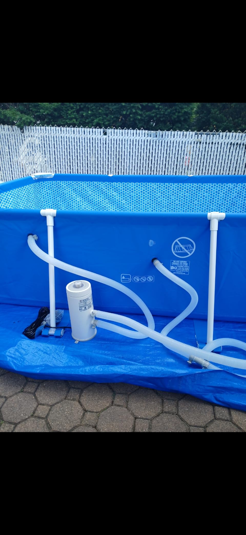 INTEX Metal Frame 14ft 9in x 7ft 3in x 33in Above Ground Swimming Pool customer photo 1