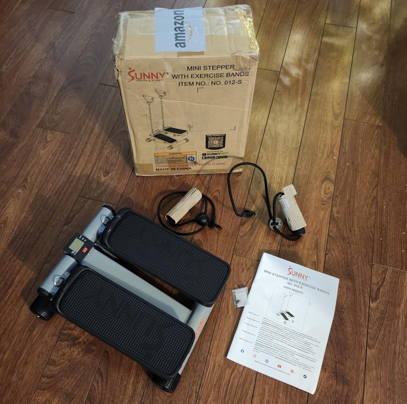 Sunny Health & Fitness Mini Stair Stepper w/Resistance Bands for Home Gym customer photo 1