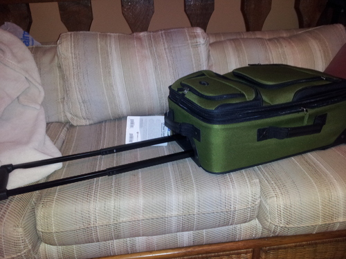 U.S. Traveler Rio Lightweight Softside Rolling Carry-on Suitcase, 2-Wheel Set, Orange customer photo 1