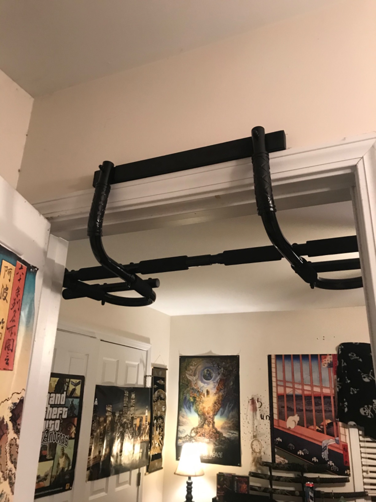ProsourceFit Foldable Pull Up Bar/Doorway Trainer for Multi Use Fitness & Home Gym Exercise customer photo 1
