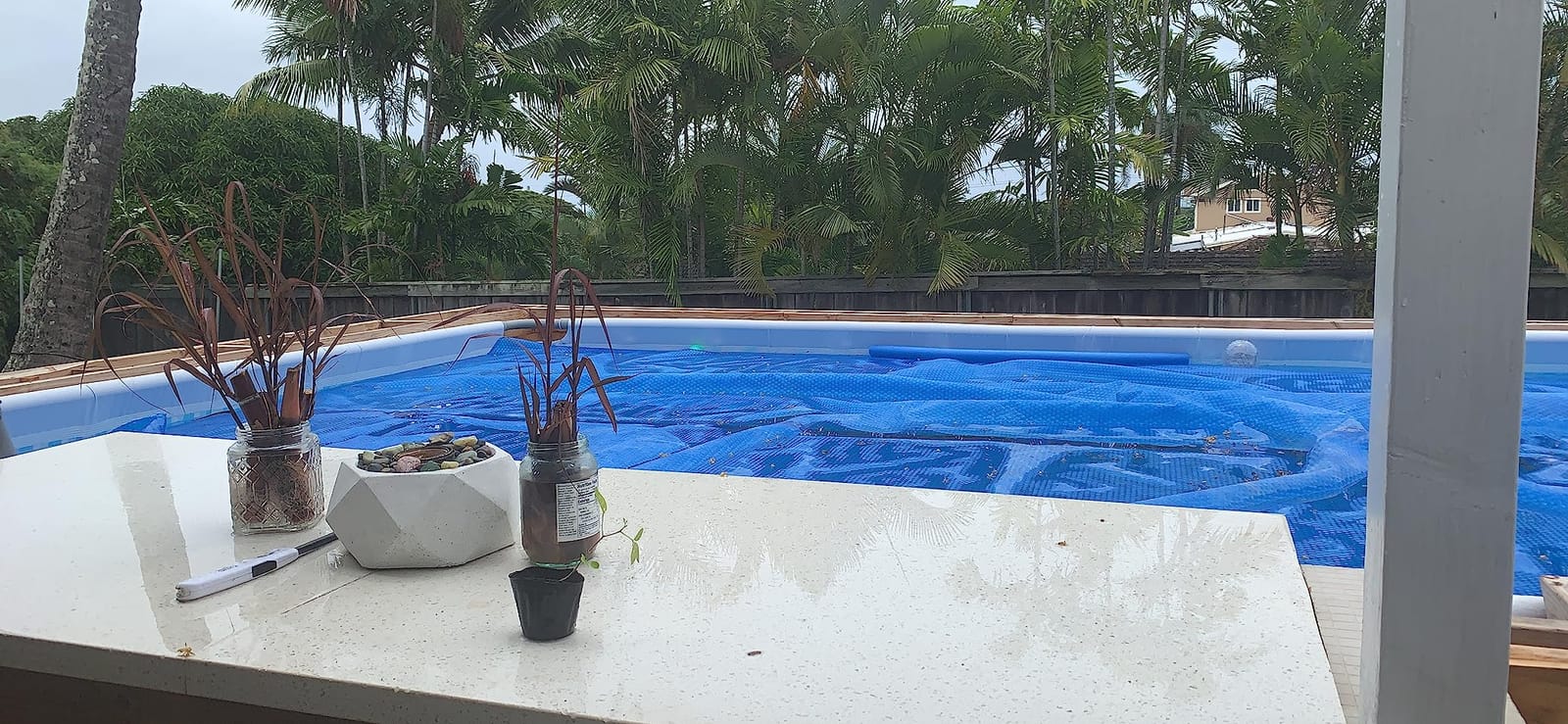 Blue Wave 16x32-ft Rectangle Solar Pool Cover 12-Mil Blue – Solar Cover for Above Ground Pool & Inground Pool, Thermal Bubble Blanket for Heat Retention & Reduced Evaporation customer photo 2