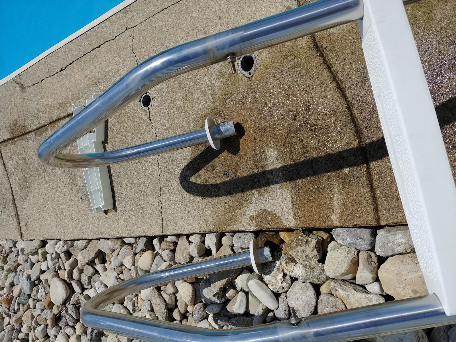 SWIMLINE HYDROTOOLS Stainless Steel Pool Ladder – Heavy Duty Swimming Step Accessory, In-Ground, 52.5