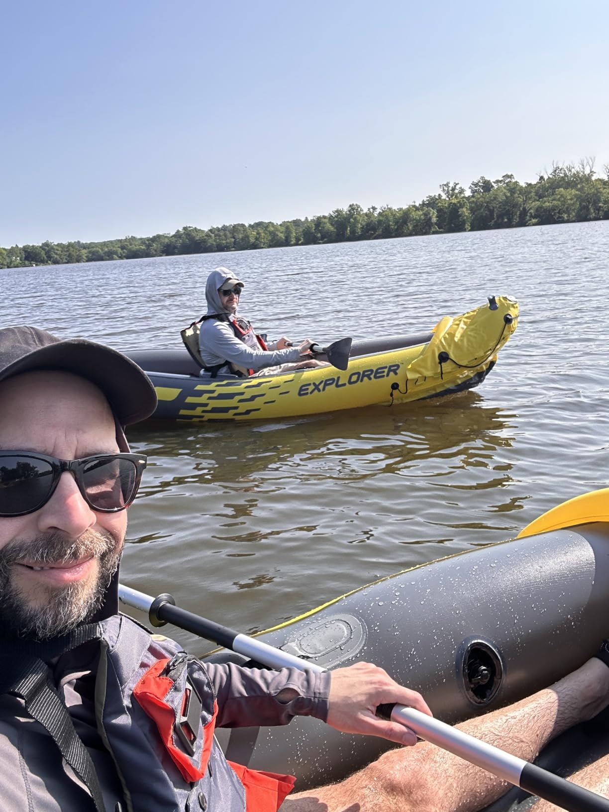 Intex 68307EP Explorer K2 Inflatable Kayak Set: Includes Deluxe 86in Aluminum Oars and High-Output Pump – SuperStrong PVC – Adjustable Seats with Backrest – 400lb Weight Capacity customer photo 2