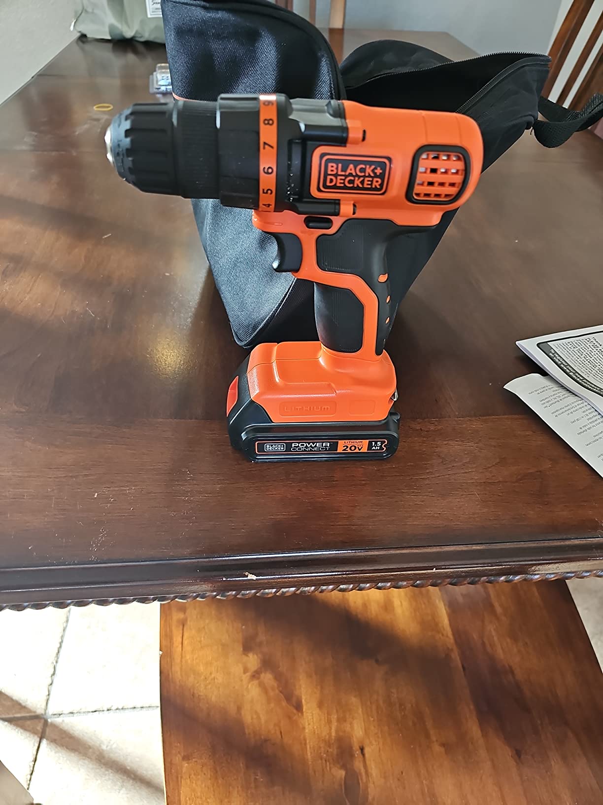 BLACK+DECKER 20V MAX 68-Piece Cordless Drill and Home Tool Project Kit with Tool Storage Bag (LDX120PK) customer photo 2