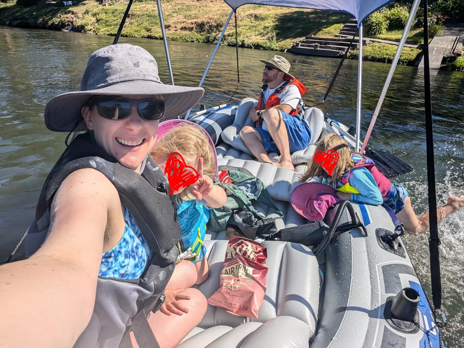 INTEX Excursion 5-Person Inflatable Fishing Boat River Raft Set with Oars customer photo 1