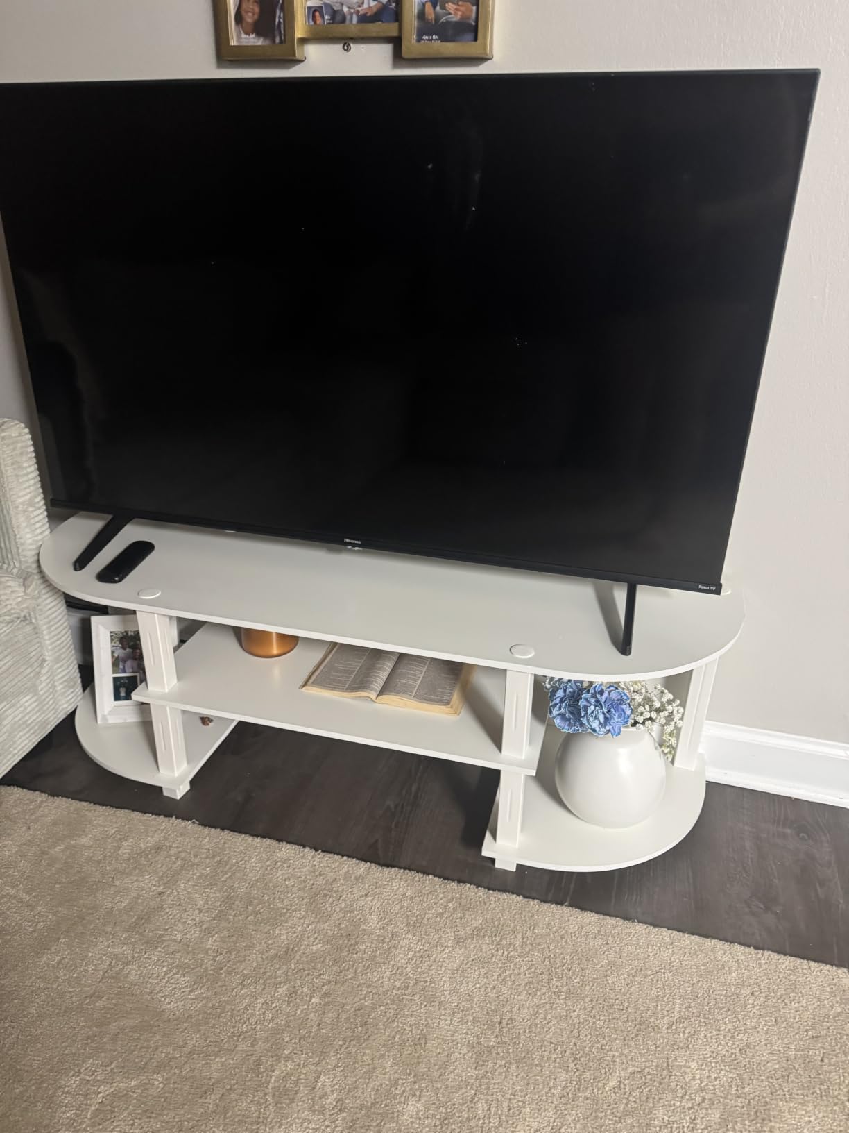 Furinno Turn-S-Tube Wide TV Entertainment Center, Espresso/Black customer photo 2