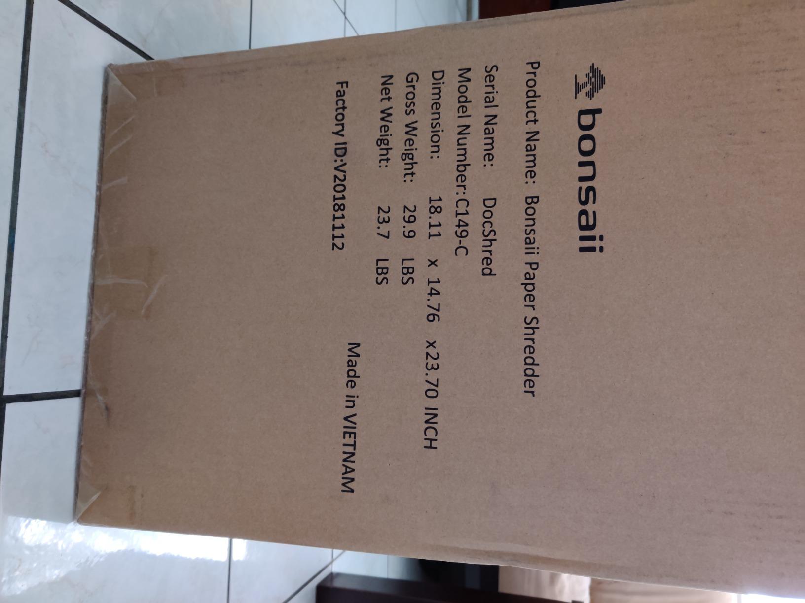 Bonsaii 18-Sheet Cross-Cut 60-Min Run Heavy Duty Paper Shredder customer photo 1