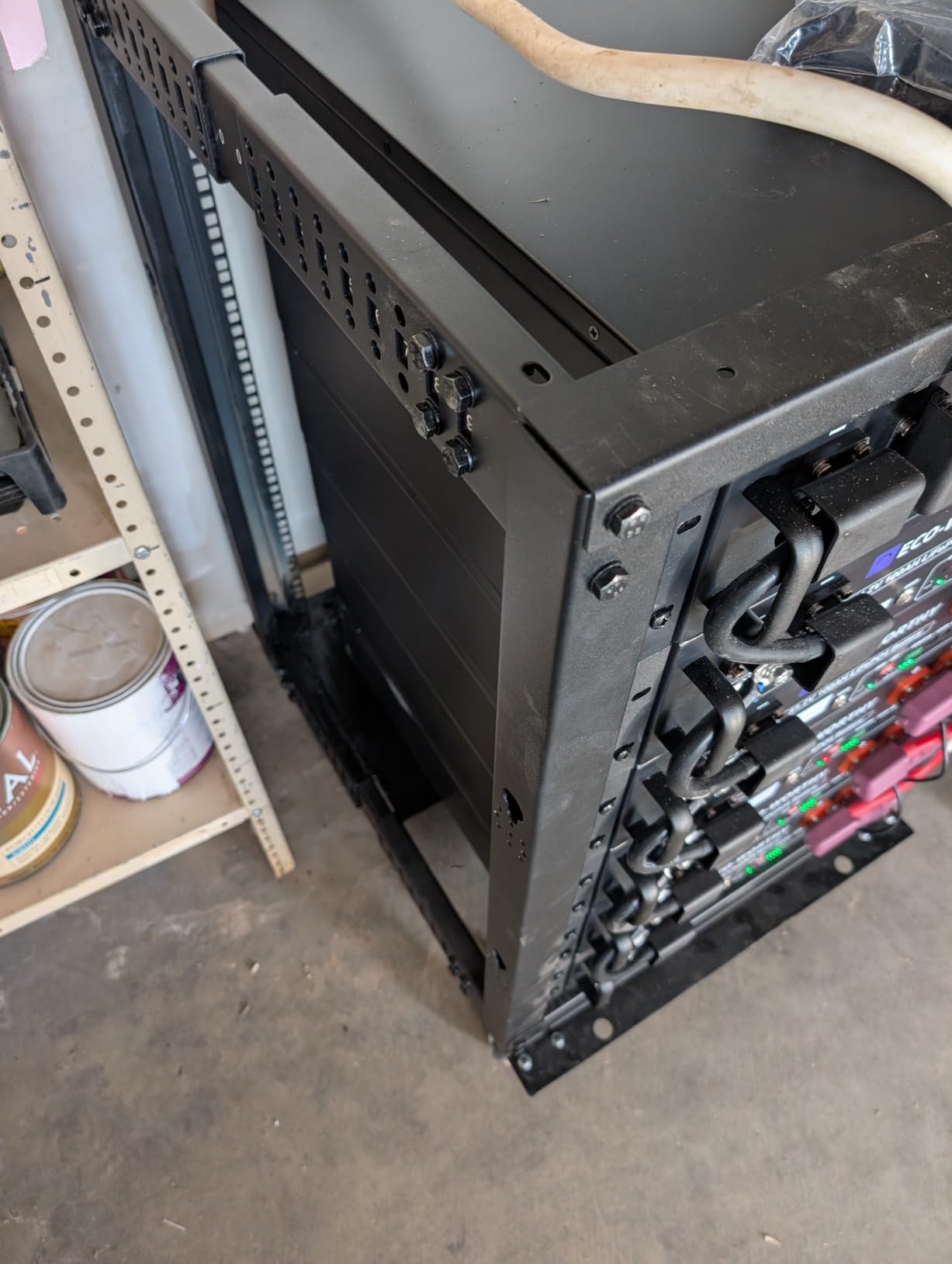 StarTech.com 12U Adjustable Depth Open Frame 4 Post Server Rack with Casters/Levelers and Cable Management Hooks 4POSTRACK12U Black customer photo 1