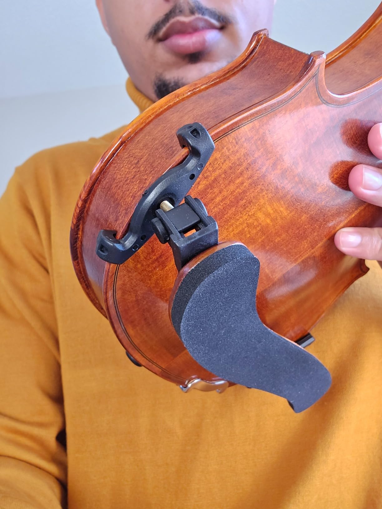 Fiddlerman Wood Violin Shoulder Rest for 4/4 and 3/4 with Collapsible and Height Adjustable Feet customer photo 1