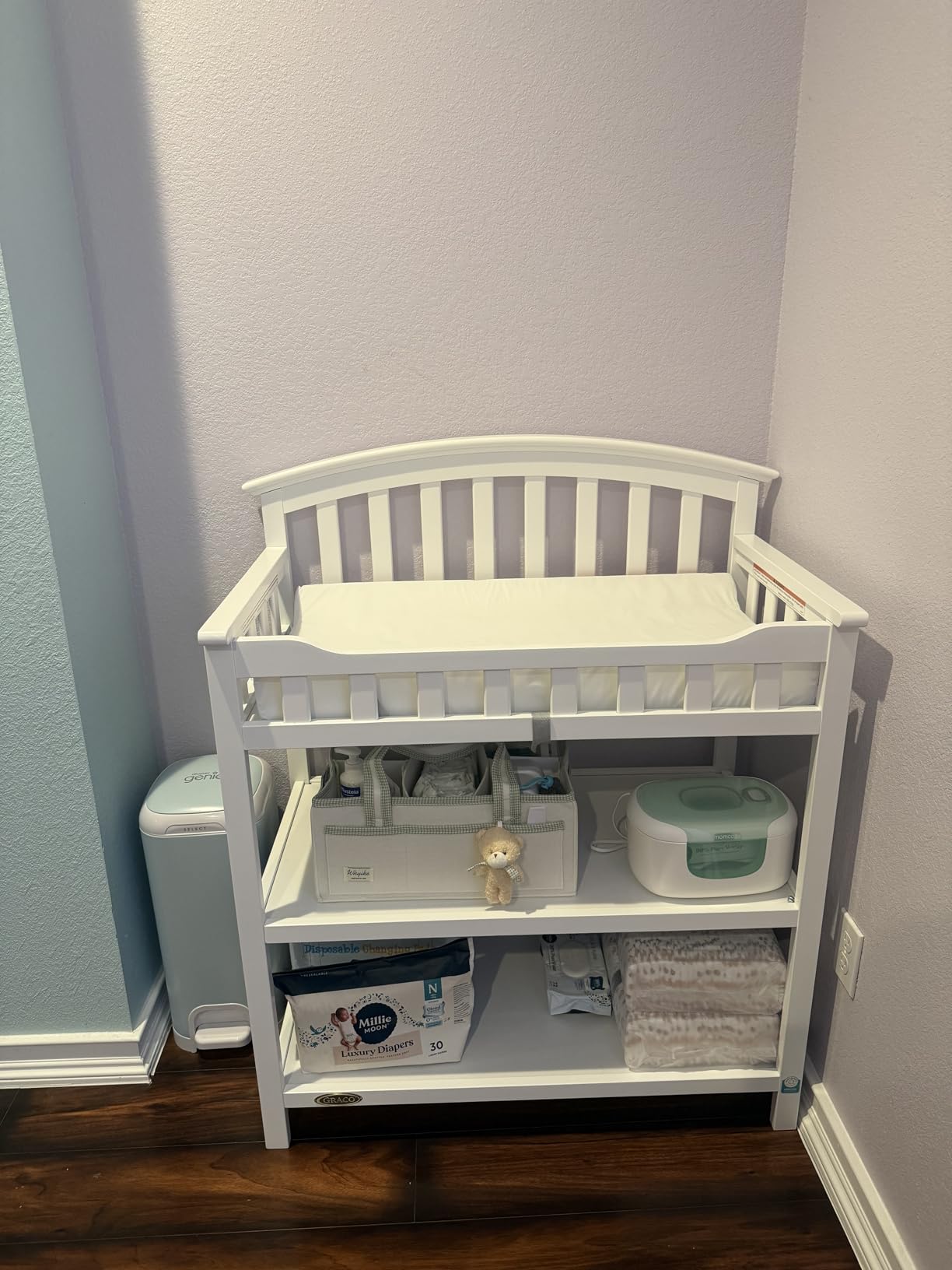 Graco Changing Table with Water-Resistant Changing Pad, Pebble Gray customer photo 2