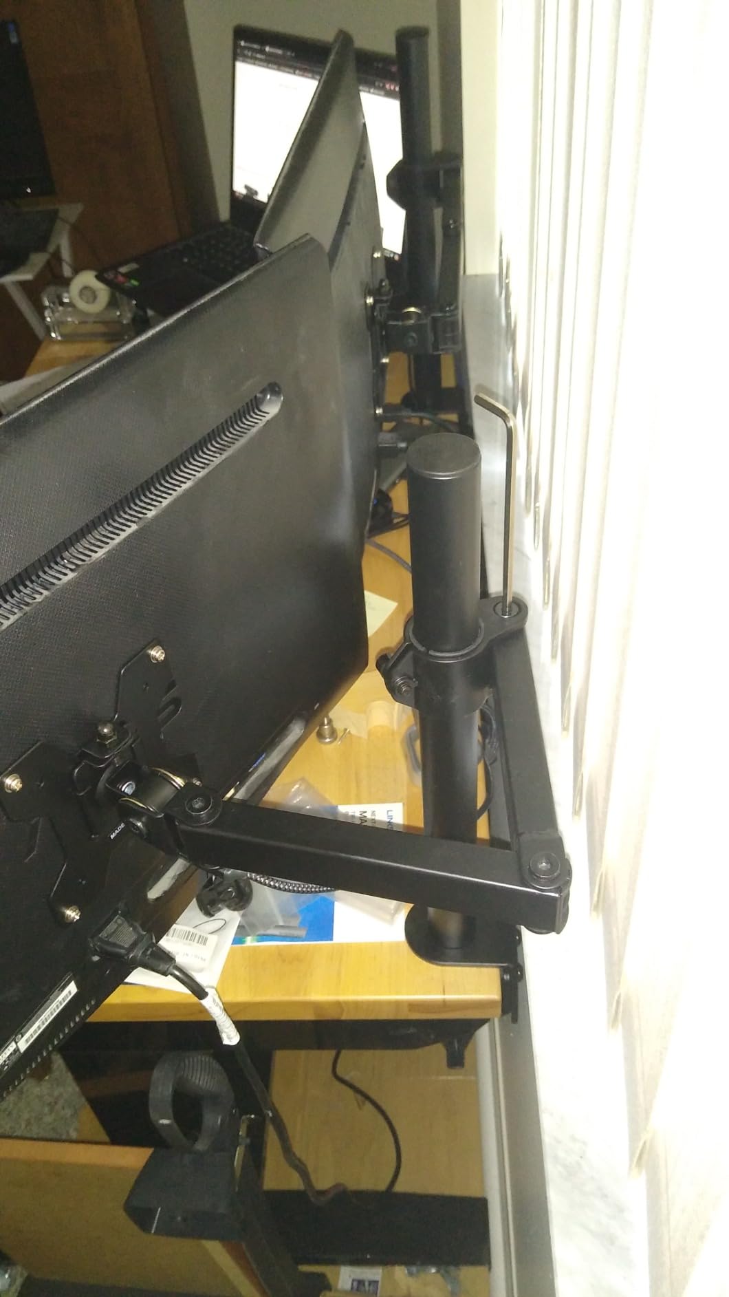 WALI Tall Monitor Arm Mount for Desk for 13-34 inch Screens, 22 lbs per Arm customer photo 1