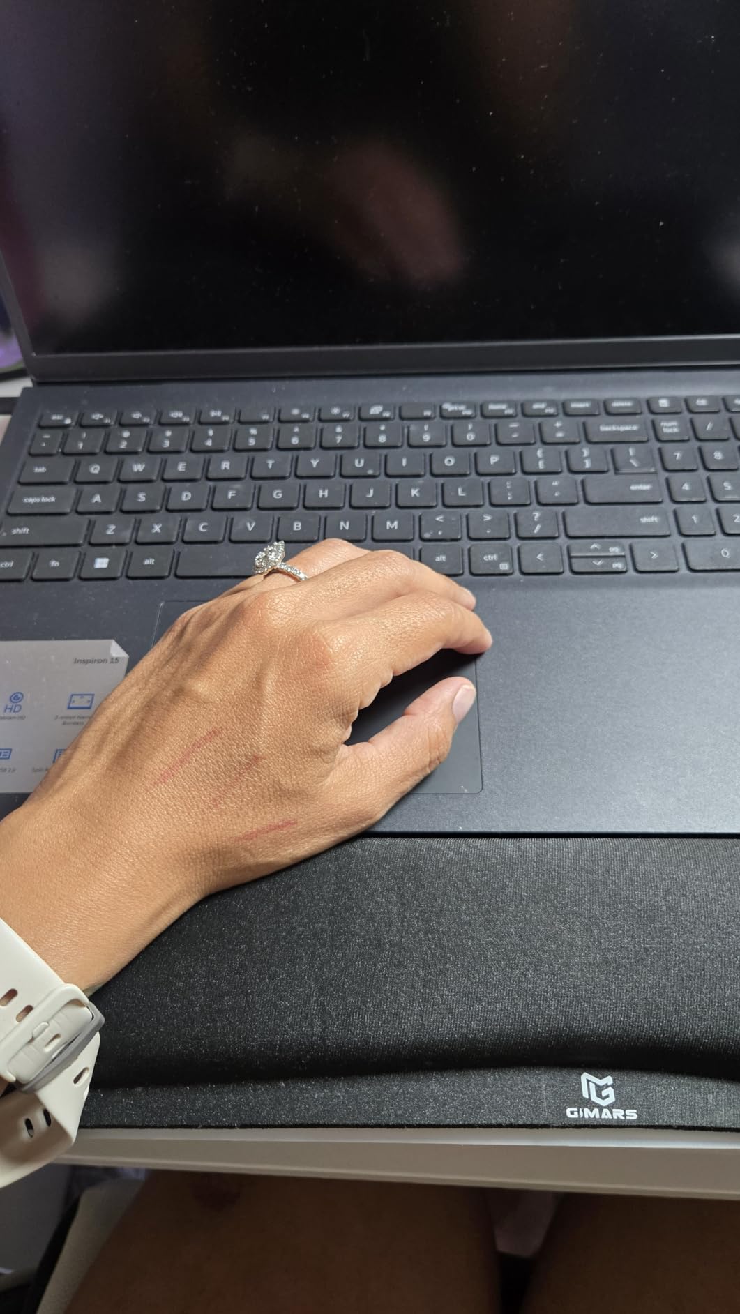 Gimars Upgrade Enlarge Silky and Superfine Fabric Gel Memory Foam Keyboard Wrist Rest Set, Ergonomic Keyboard Mouse Wrist Support for Typing Pain Relief, Comfort for Office, Gaming, Computer, Black customer photo 2