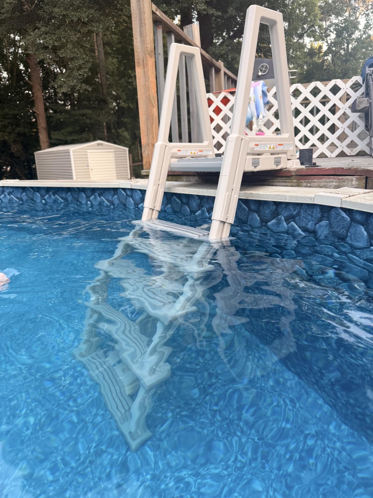 Confer Plastics 6000X Heavy Duty Above Ground in-Pool Swimming Ladder for Decks Adjustable from 42IN to 56IN HIGH customer photo 1