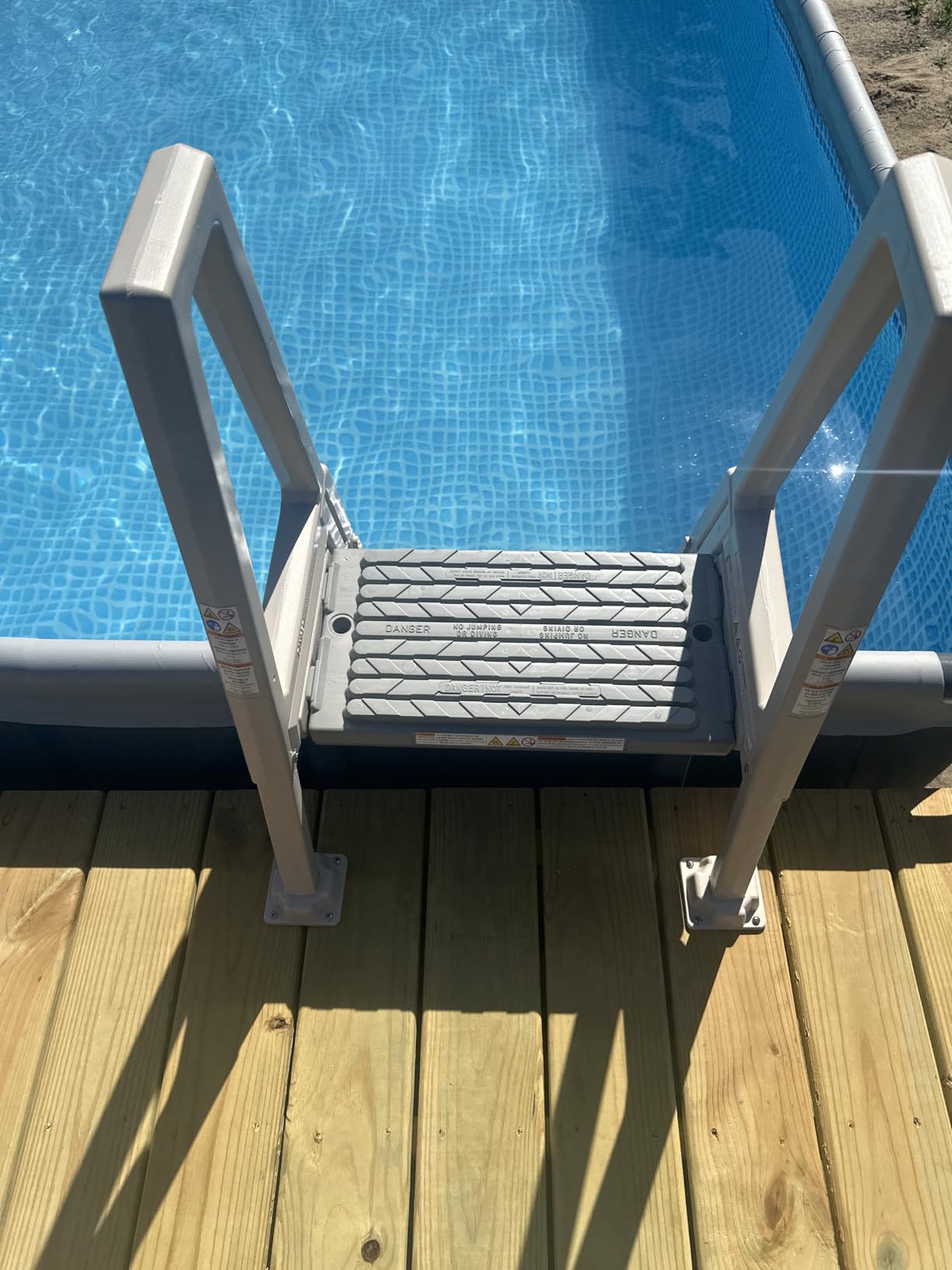 Confer Plastics 6000X Heavy Duty Above Ground in-Pool Swimming Ladder for Decks Adjustable from 42IN to 56IN HIGH customer photo 2