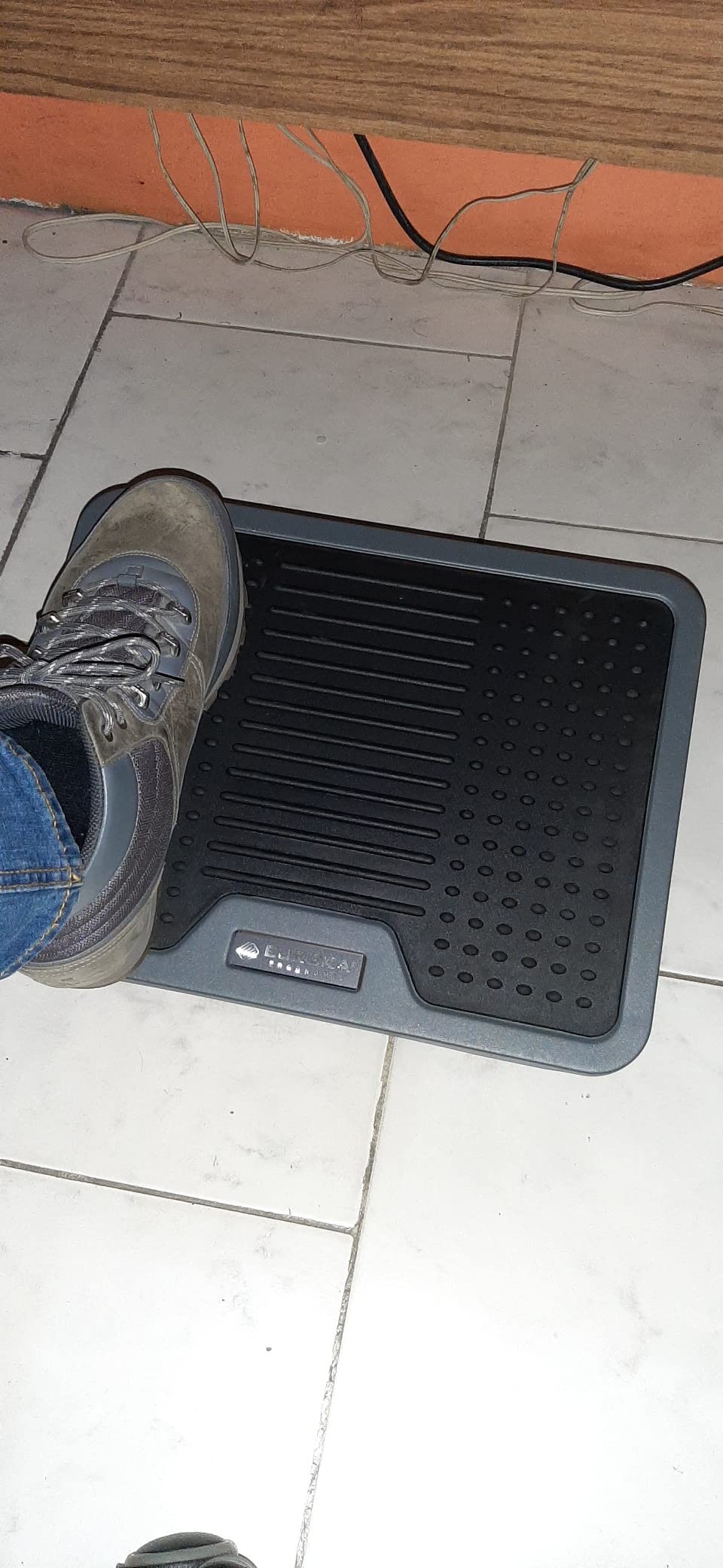 EUREKA ERGONOMIC Tilt Adjustable Footrest, Foot Rest for Under Desk at Work with Massage Surface, Office Foot Rest Under Desk with 20 Degree Tilt No Locking, Metal Frame | 20° tilt adjustable foot rest with massage surface and sturdy metal frame, designed for ergonomic under desk support customer photo 1