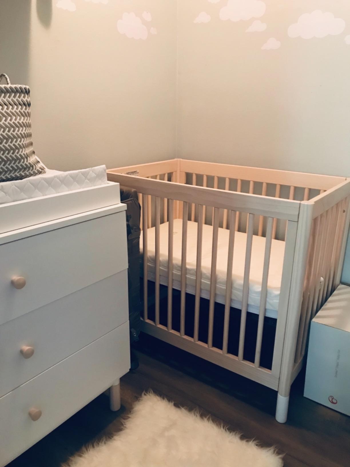 Babyletto Gelato 4-in-1 Mini Crib, Washed Natural and White customer photo 2