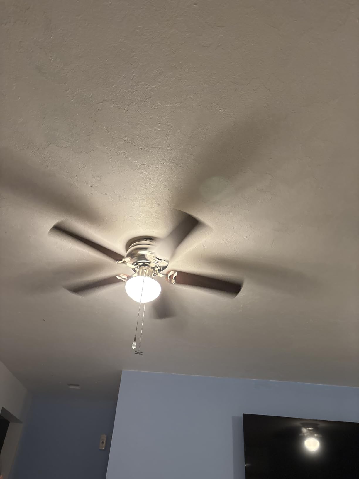 Prominence Home Alvina 42 Inch Traditional Flush Mount Ceiling Fan with Light, Pull Chain, Dual Finish Blades, Reversible Motor, Brushed Nickel customer photo 1