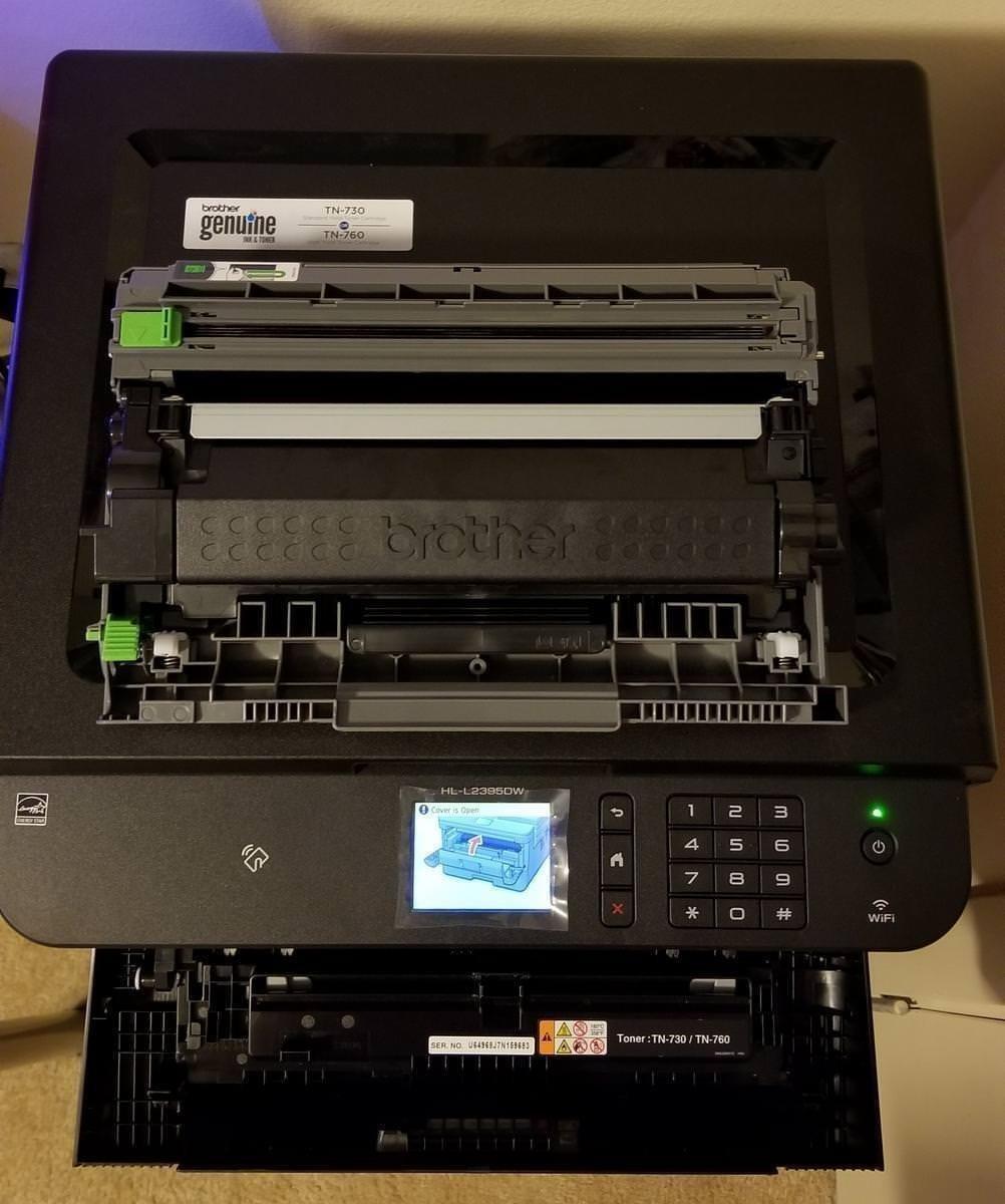 Brother Compact Monochrome Laser Printer, HLL2395DW, Flatbed Copy & Scan, Wireless Printing, NFC with Refresh Subscription Free Trial and Amazon Dash Replenishment Ready customer photo 2