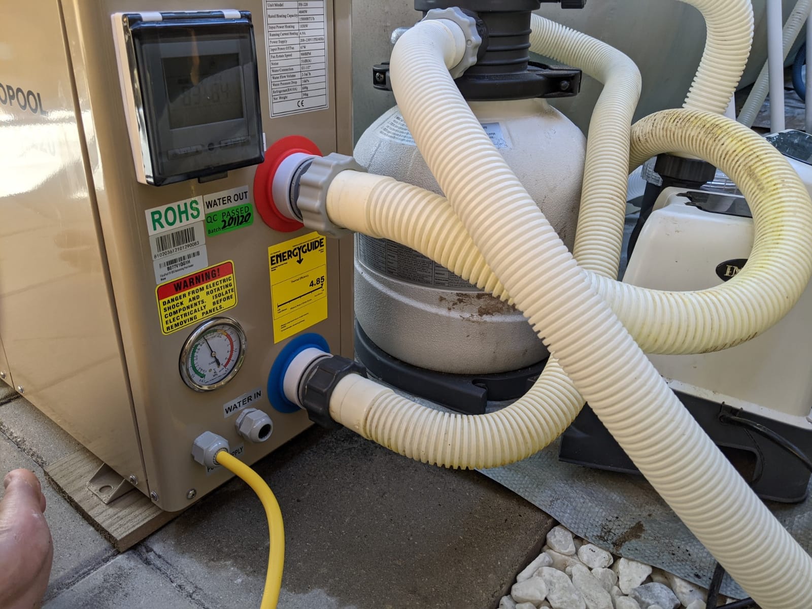 FibroPool Pool Heat Pump FH220-20000 BTU 240V - Up to 5000 Gal - PVC customer photo 2