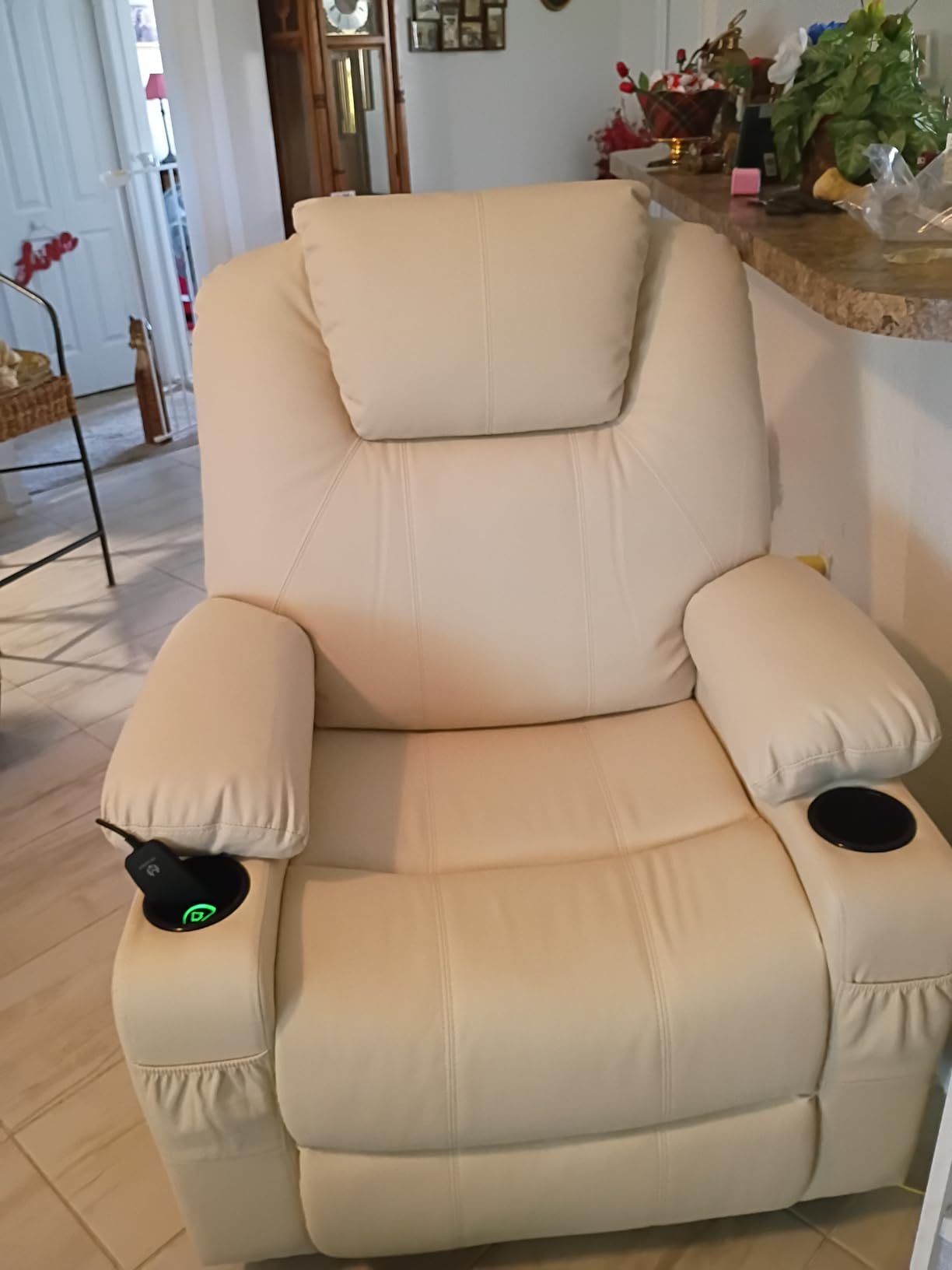MCombo Power Lift Recliner Chair for Elderly 7040(Medium, Light Brown) customer photo 2