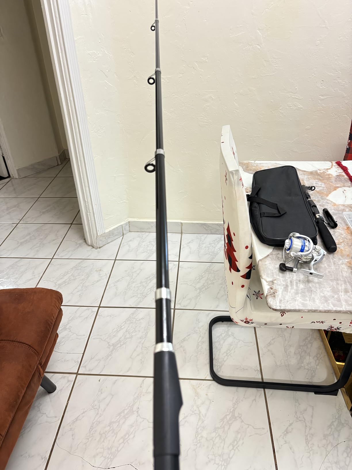 Fishing Pole Combo Set,2.1m/6.89ft 2PCS Collapsible Rods 2PCS Spinning Reels Lures Set Carrier Bag Carbon Fiber Telescopic Fishing Rods Sea Saltwater Freshwater Kit Fishing Rod Reel Combos customer photo 1