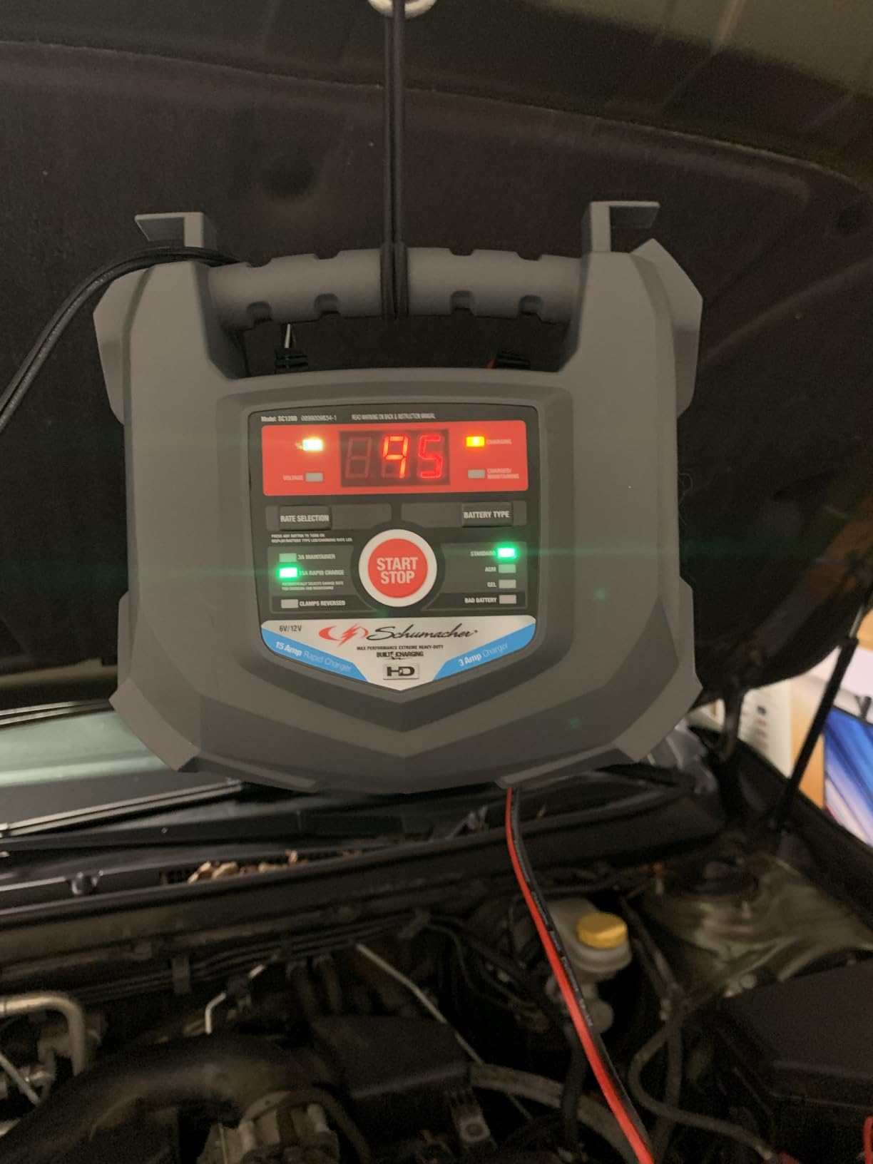 Schumacher Electric Car Battery Charger 12V/6V - Trickle Charger, Maintainer for Automobile & Marine Batteries (AGM/Gel/Deep Cycle) - SC1280 | 3A Trickle Charge, Restores Batteries, Fully Automatic & Microprocessor Controlled – Power Sport, Auto, Marine Batteries customer photo 1