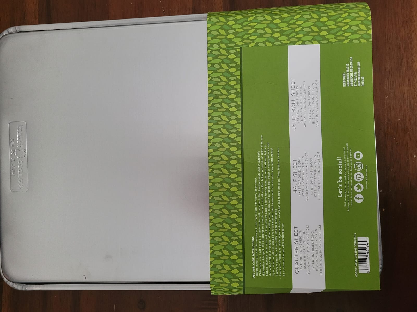 Nordic Ware Naturals 3 Piece Set - USA Made Aluminum Commercial Quality Sheet Pan for Baking or Roasting, Encapsulated Galvanized Steel Rim Prevents Warping; Half Sheet, Jelly Roll and Quarter Sheet customer photo 1