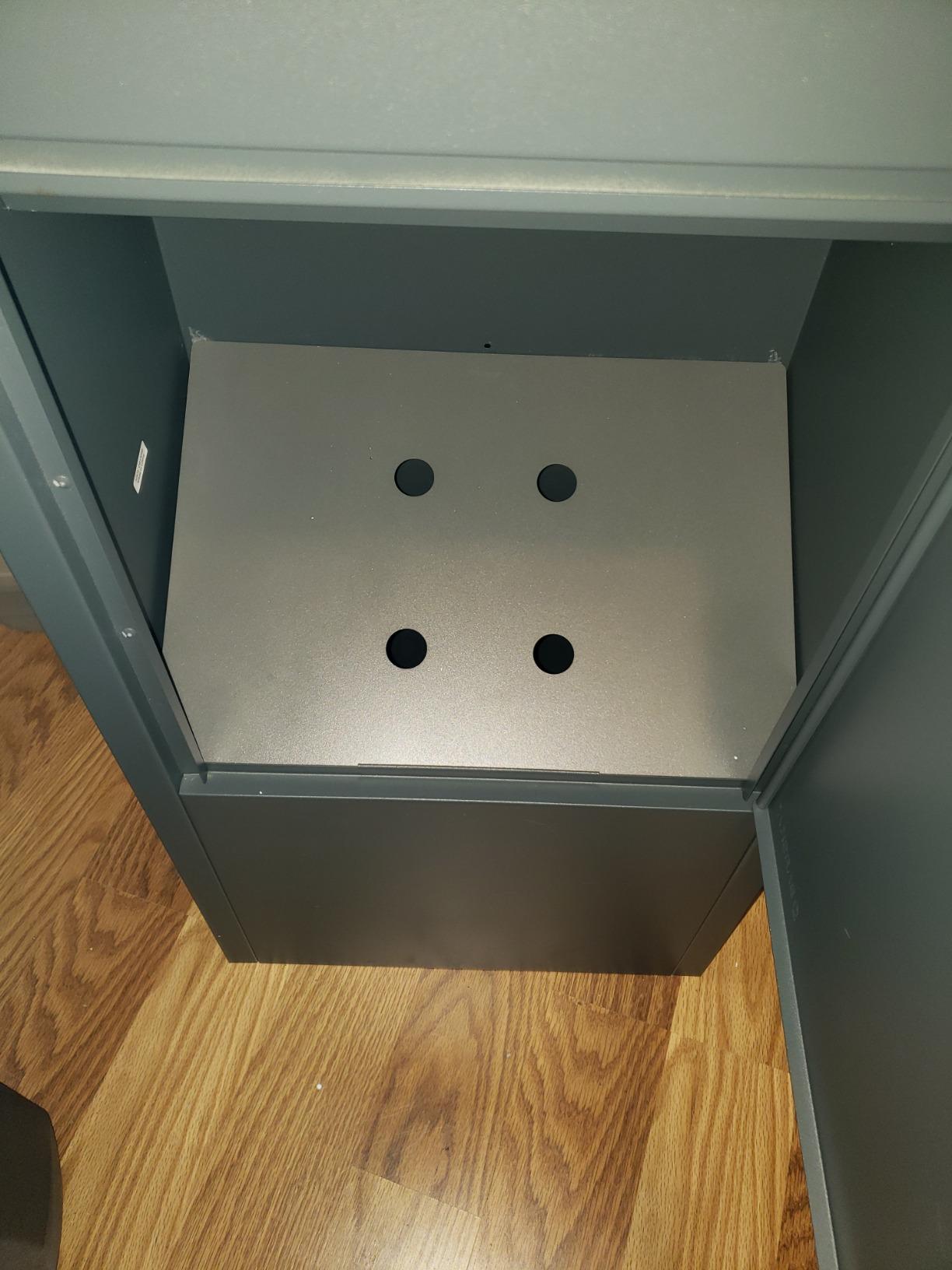 winbest Large Steel Freestanding Floor Parcel Lockable Drop Slot Mail Box customer photo 2