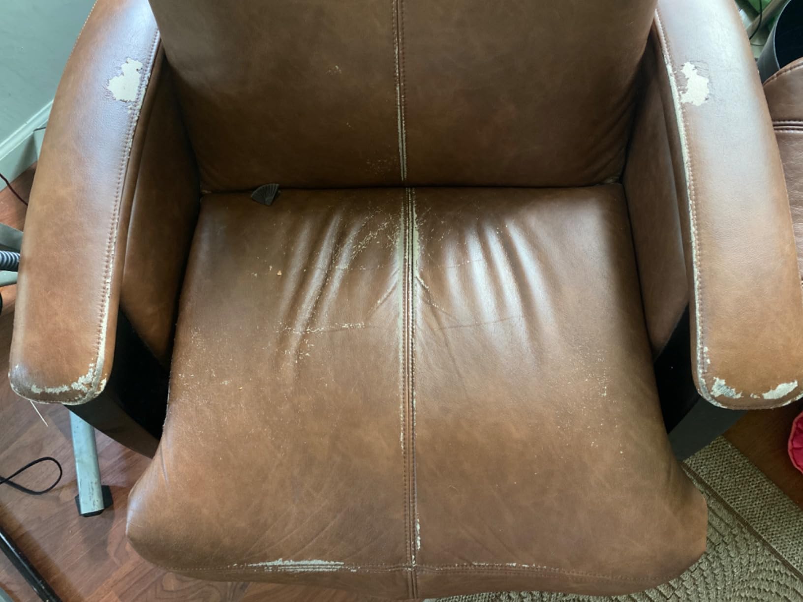 Svago ZGR Plus SV-395 Dual Power Infinite Position Zero Anti Gravity Recliner with Heat and Massage - Cognac Faux Leathe-Cognac-Standard Ground Curbside, Vinyl customer photo 1