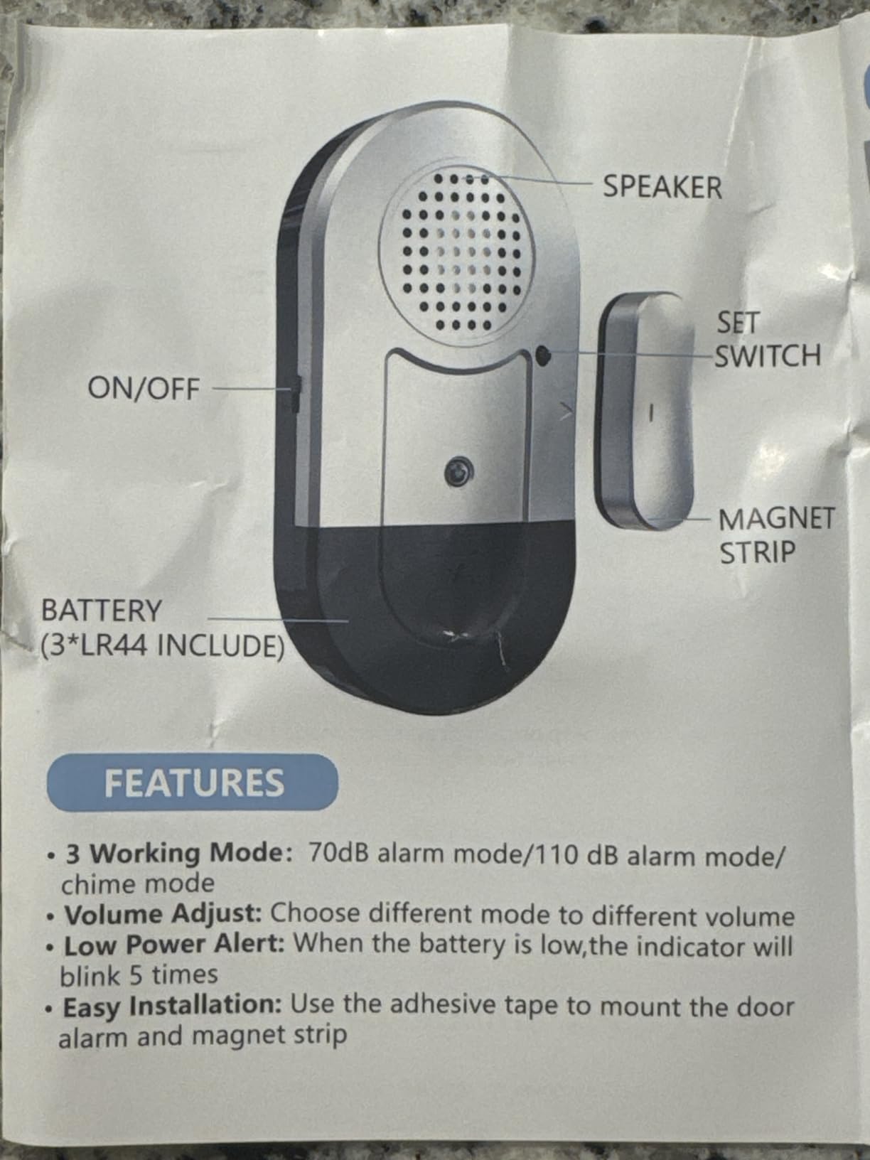 Sanjie Door Window Alarm Sensors, 5 Pack, 125dB, Volume Control customer photo 2