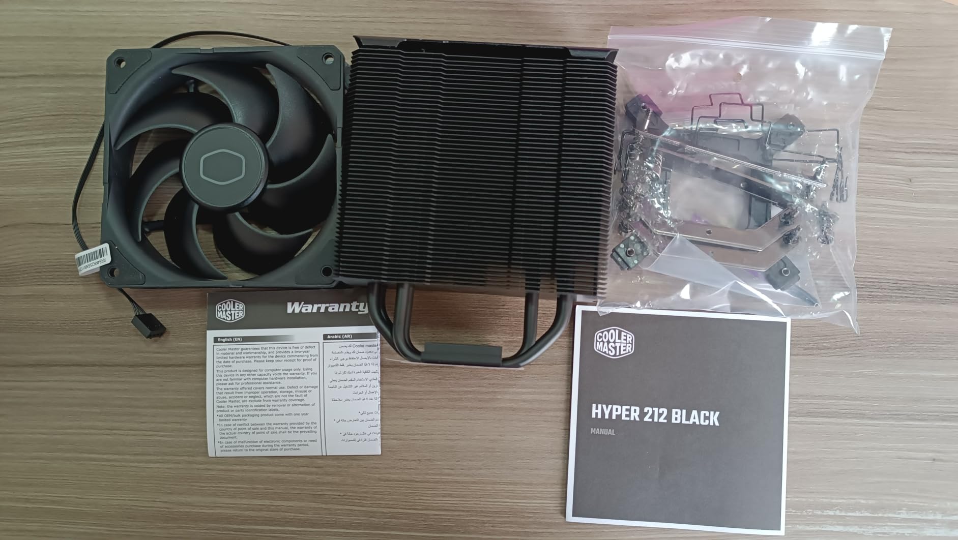 Cooler Master Hyper 212 Black CPU Air Cooler, 4 Heat Pipes, PWM Fan customer photo 1