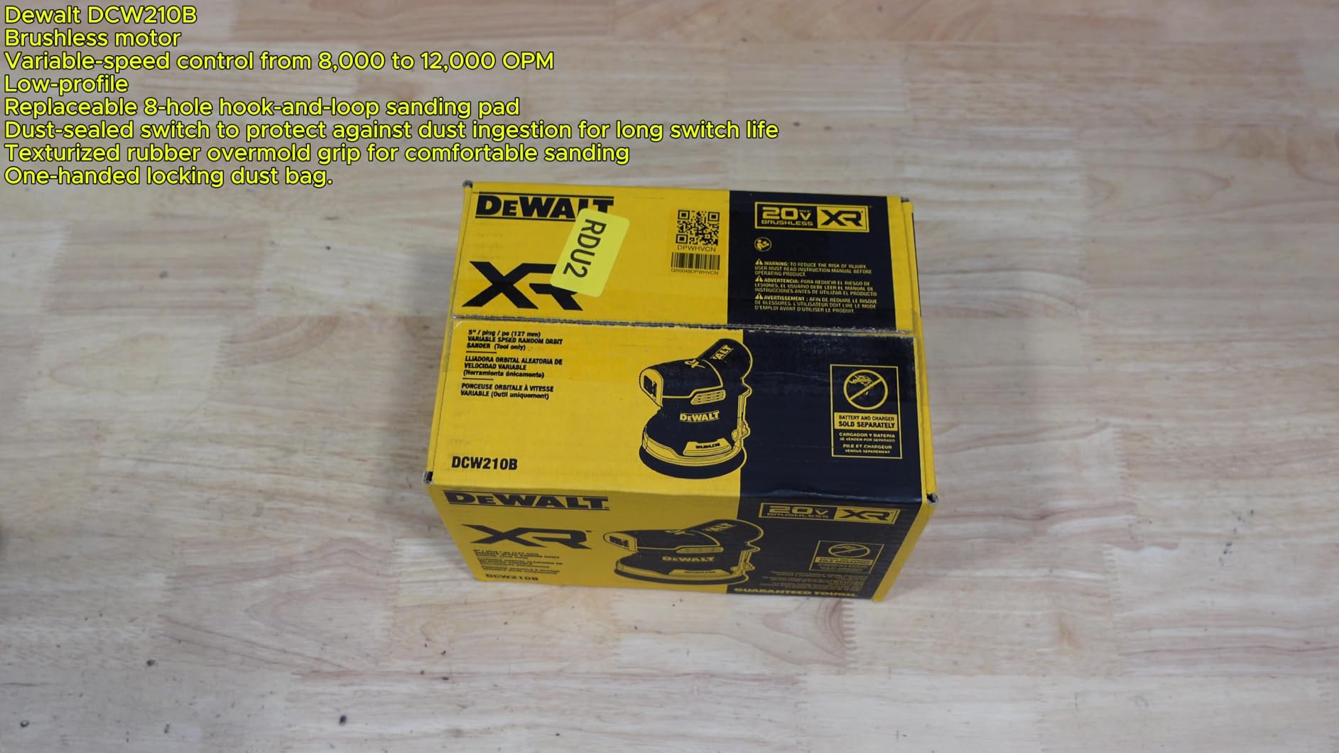 DEWALT 20V MAX Orbital Sander, Tool Only (DCW210B) customer photo 1
