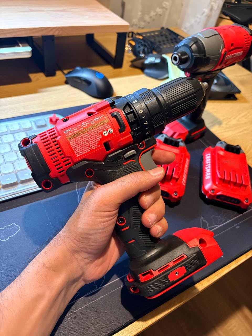 CRAFTSMAN V20 MAX Cordless Drill Driver and Impact Driver Set, Power Tool Set with 2 Batteries and Charger, LED Work Light, 2 Bits, Bag (CMCK200C2) customer photo 2