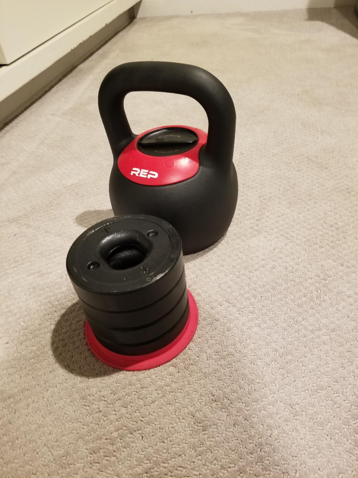 Rep Fitness Adjustable Kettlebell | Weight Set for Home Gym | Strength Training Equipment for Men & Women | Compact Steel Bell with Ergonomic Handle | Choose 16 kg, 24 kg or 40 lb Models customer photo 2