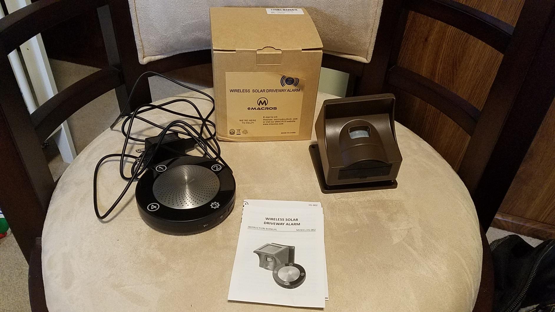 Non-APP Solar Wireless Driveway Alarm, Outdoor Security System | 1/2 mile transmission range, plug-in receiver with weatherproof motion sensor, for driveways, homes and large properties customer photo 1